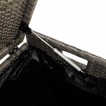 vidaXL Banc de rangement extérieur coussin gris 100 cm résine tressée