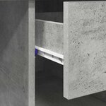 vidaXL Bureau Gris béton 90 x 49.5 x 75 cm Bois d'ingénierie