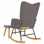 vidaXL Chaise à bascule avec tabouret Patchwork Tissu