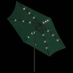 vidaXL Parasol de jardin en porte-à-faux avec LED 3 m vert