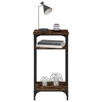 vidaXL Table d'appoint Chêne fumé 40x30x75 cm Bois d'ingénierie