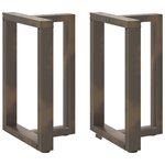 vidaXL Pieds de table à manger en T  2 pièces  noir  50 x 35 x (72-73) cm  acier