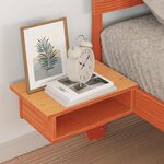 vidaXL Cadre de lit avec tête de lit Brun cire 75 x 190 cm Pin massif