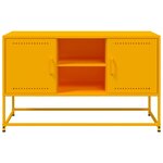 vidaXL Meuble TV jaune moutarde 100 5x39x60 5 cm acier