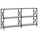 vidaXL Table console sonoma gris 156x28x80 5 cm bois d'ingénierie