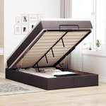 VidaXL Cadre de lit ottoman avec matelas marron foncé 120x190 cm tissu