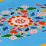 vidaXL Buffet Bois massif de manguier Peinture manuelle turquoise