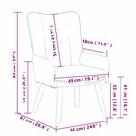 Chaise Relaxante vidaXL Gris Foncé Tissu