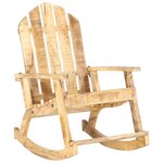 vidaXL Chaise à bascule de jardin Bois de manguier solide