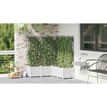 vidaXL Pots de jardin Blanc 120 x 120 x 142 cm Acier