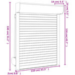 vidaXL Volet roulant aluminium 110x130 cm anthracite