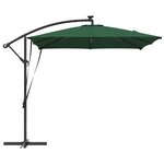 vidaXL Parasol banane à mât déporté Vert 249 x 249 x 250 cm