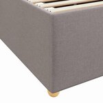vidaXL Cadre de lit avec matelas Taupe 90 x 200 cm tissu