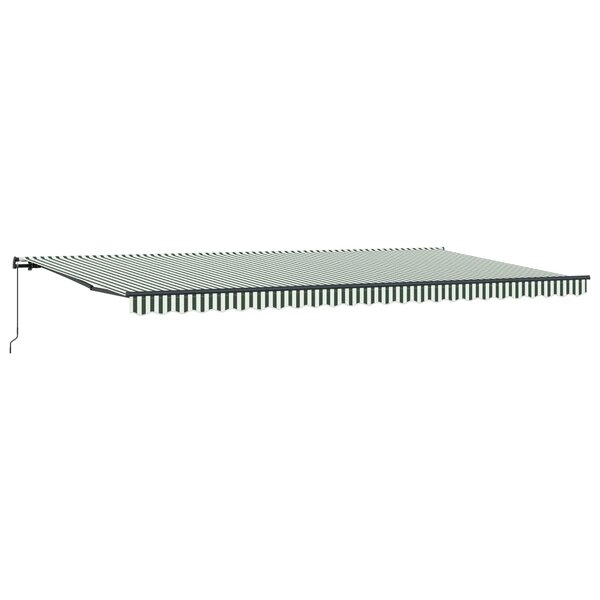 vidaXL Auvent Rétractable Vert et blanc 600 × 300 cm