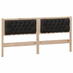 vidaXL Tête de lit Autre Marron et noir 180 cm Bois massif en pin