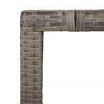 vidaXL Ensemble de bistro de jardin 3 Pièces coussins gris poly rotin