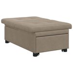 vidaXL Canapé-lit 3-en-1 en tissu taupe