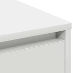 Buffet vidaXL avec LED Blanc 90x32x75 cm en bois d'ingénierie