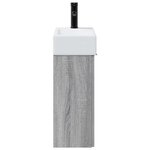 vidaXL Meuble de salle de bain avec robinet Sonoma gris
