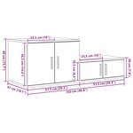 vidaXL Armoire de rangement Gris béton 103 x 41 x 40 cm