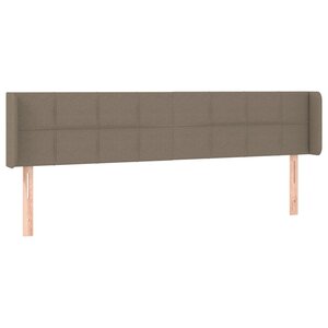 vidaXL Tête de lit avec oreilles Taupe 183x16x78/88 cm Tissu