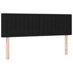 vidaXL Sommier à lattes de lit avec matelas Noir 140x200 cm Tissu