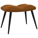 vidaXL Chaise de relaxation avec tabouret Marron Velours