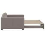 vidaXL Lit de jour avec lit gigogne taupe 100x200 cm tissu