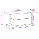 vidaXL Table basse chêne artisanal 102x55 5x40 cm bois d'ingénierie