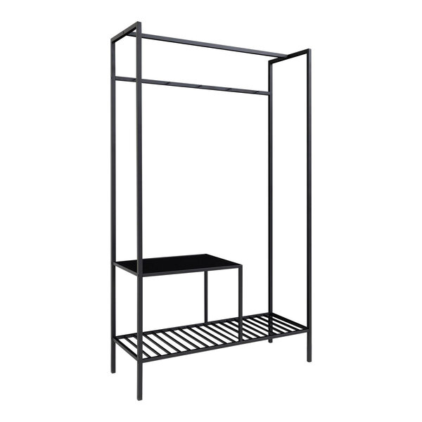 Armoire noire à deux étages avec cadre noir