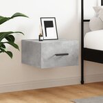 vidaXL Table de chevet murale gris béton 35x35x20 cm