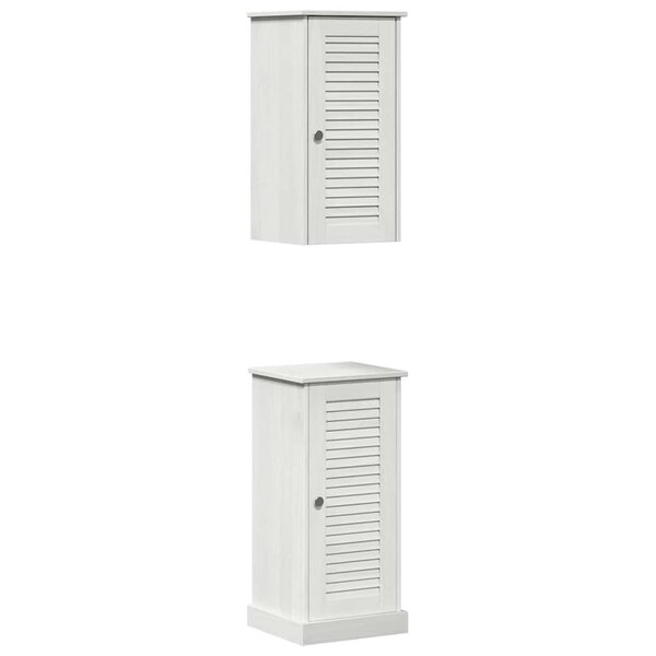 vidaXL Ensemble de mobilier de salle de bain 2 Pièces Blanc antique