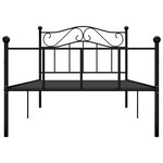 vidaXL Cadre de lit sans matelas noir métal 90x200 cm
