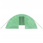 vidaXL Serre avec cadre en acier vert 20 m² 5x4x2 3 m