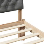 vidaXL Cadre de lit avec tête de lit marron et gris foncé 100 x 200 cm