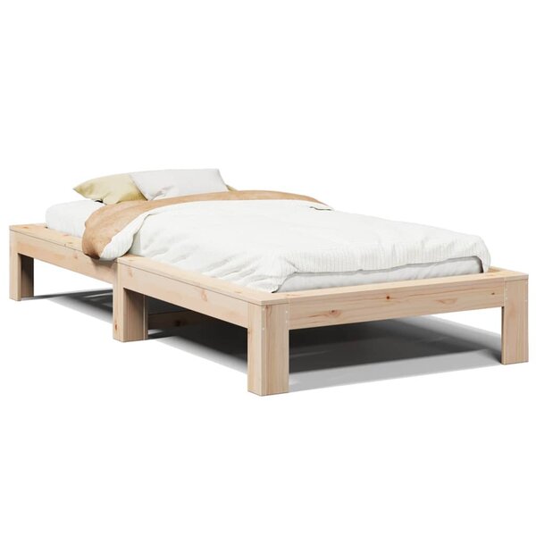 vidaXL Cadre de lit sans matelas 90x200 cm bois de pin massif