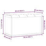 vidaXL Banc de rangement vieux bois 82x42x45 cm bois d'ingénierie