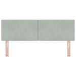 vidaXL Tête de lit avec tête de lit Gris clair 160 cm Cuir synthétique