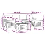 vidaXL Ensemble de canapés d'extérieur 6 pc Blanc et gris clair