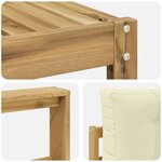vidaXL Ensemble de canapés d'extérieur 6 pc Blanc et crème Polyester