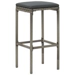 vidaXL Ensemble de bar de jardin 5 Pièces gris bois massif acacia rotin