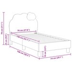 vidaXL Cadre de lit pour tout-petit avec tête de lit Bleu 70 x 140 cm
