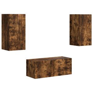 vidaXL Ensemble meuble TV 6 Pièces Chêne fumé Bois d'ingénierie