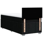 vidaXL Sommier à lattes de lit et matelas Noir 80x200 cm Tissu