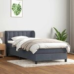vidaXL Sommier à lattes de lit et matelas gris foncé 80x210 cm velours