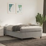 vidaXL Sommier à lattes de lit et matelas gris clair 120x190cm velours