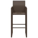 vidaXL Tabourets de bar de jardin lot de 2 marron résine tressée