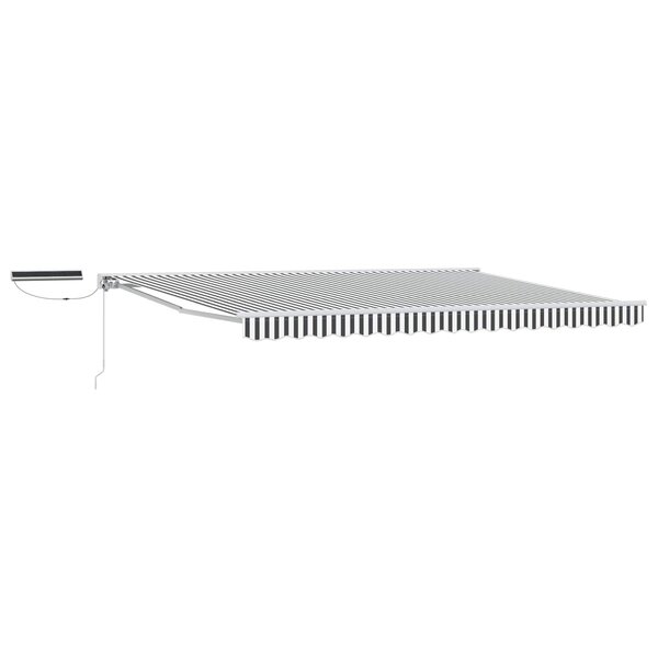 vidaXL Auvent rétractable électrique Anthracite et blanc 4 × 3 m