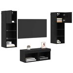 vidaXL Meubles TV muraux 4 Pièces Chêne noir 40 x 30 x 30 cm