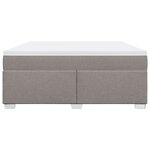 vidaXL Sommier à lattes de lit avec matelas Taupe 180x200 cm Tissu